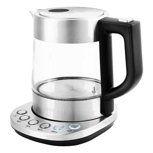 Чайник электрический Kitfort КТ-648 Black/Silver в Корпорация Центр