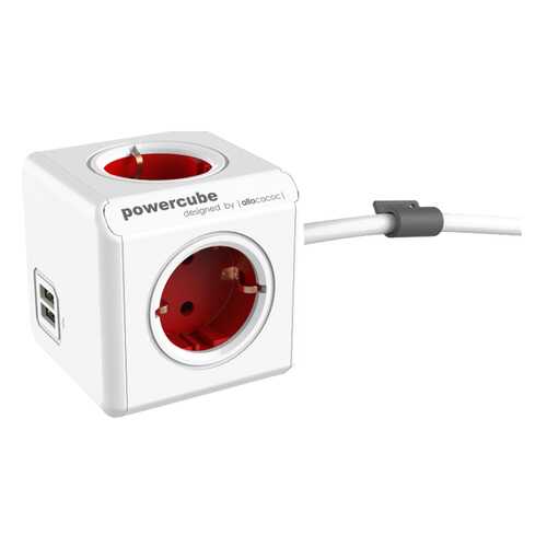 Удлинитель Allocacoc 1402RD/DEEUPC, 4 розетки, 1,5 м, White/Red в Корпорация Центр