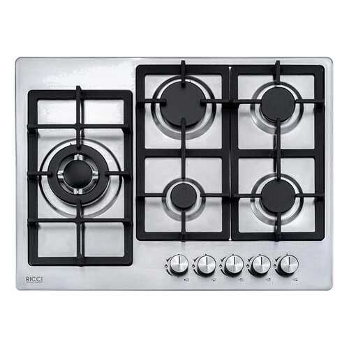 Встраиваемая газовая панель RICCI HBS5710 Silver в Корпорация Центр